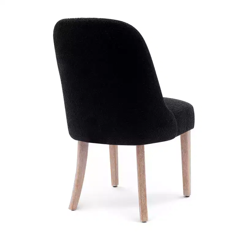 Mid-Century Modern Boucle Upholstered Dining Chair, Set of 6, Water-Resistant Fabric