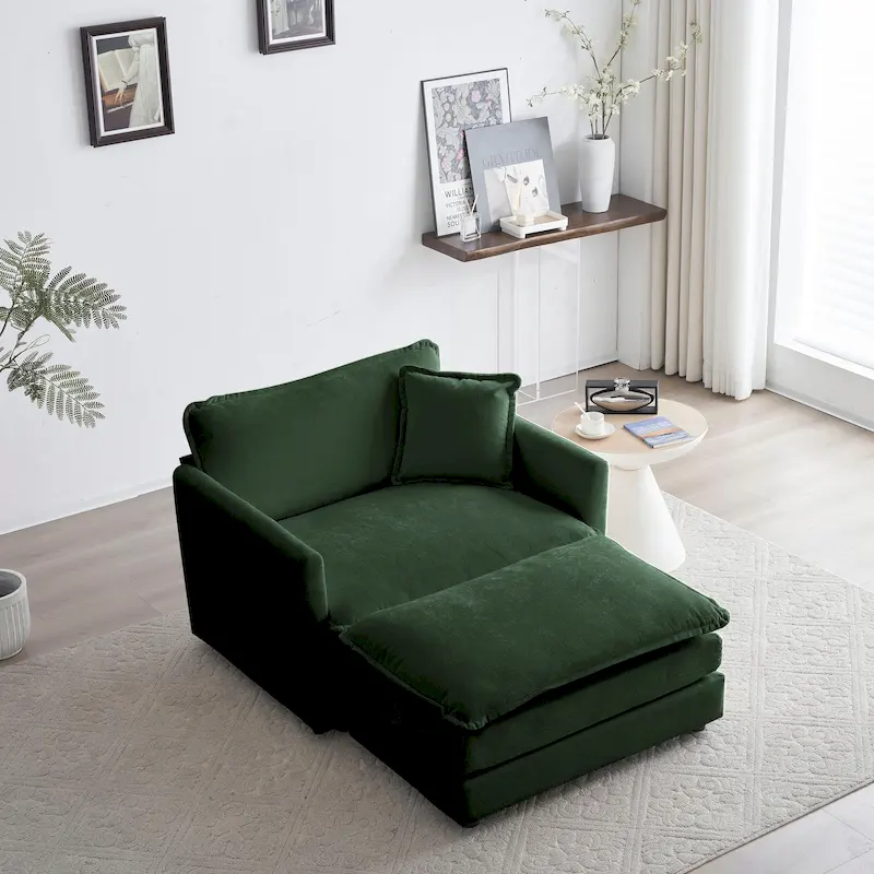 Accent Chair with Ottoman