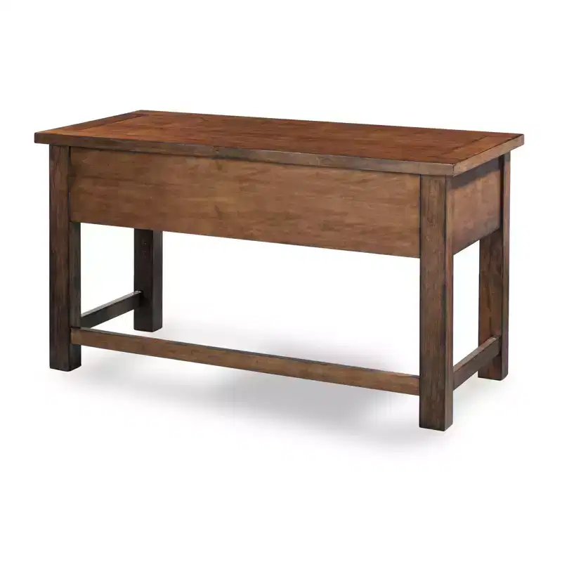 54-Inch Executive Writing Desk Aged Maple Hardwood 4 Drawers Drop-Down Tray
