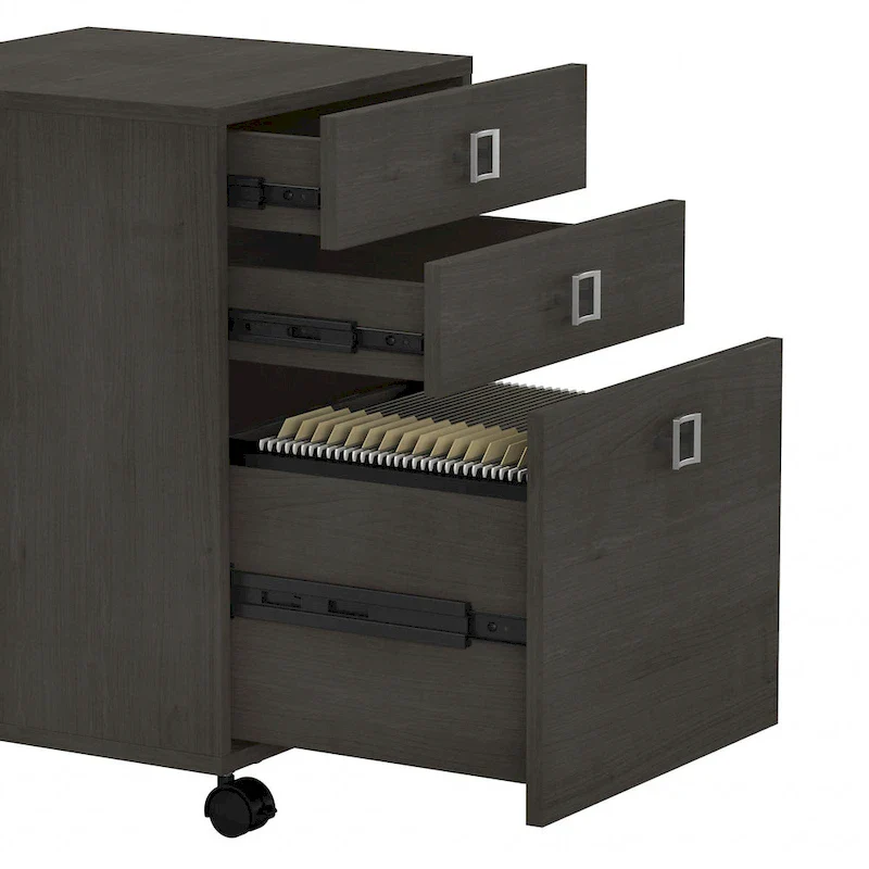 Echo L Shaped Desk with Hutch and Drawers