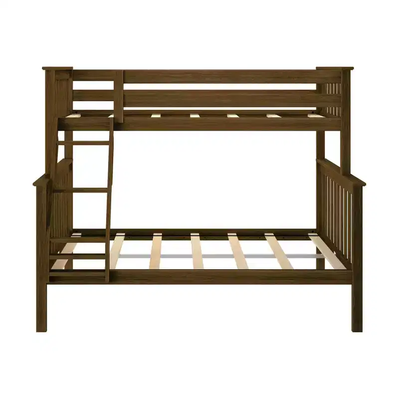 Solid Wood Twin over Full Bunk Bed, No Box Spring Needed, Low VOC, 400 lb Capacity
