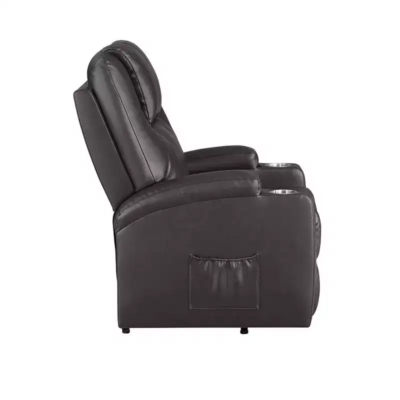 Acme Furniture Evander Leather Aire Power Recliner Sofa Brown