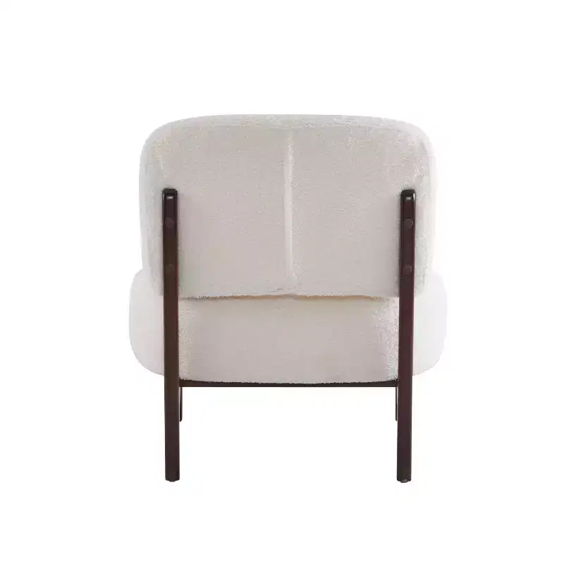 Christopher Knight Home Anna Modern Rubberwood Boucle Upholstered Accent Chair Beige
