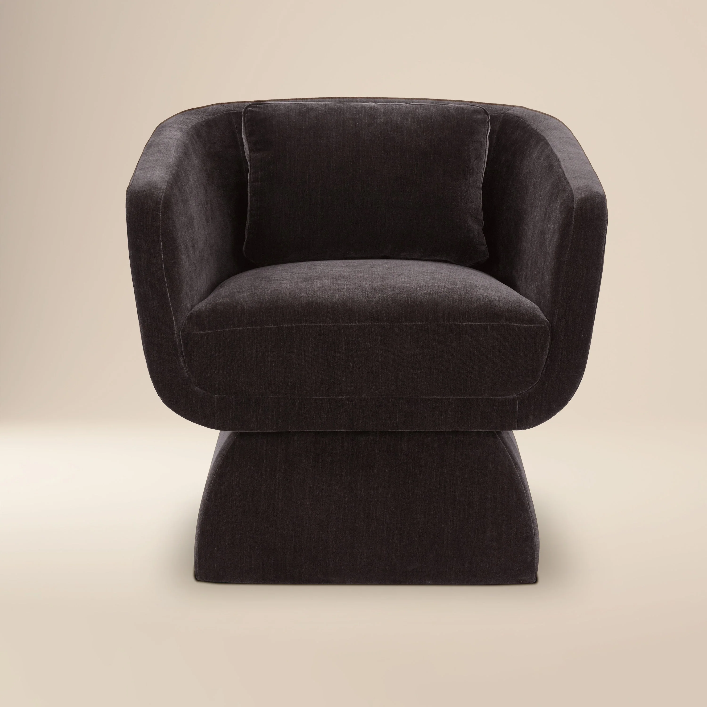 Modern Brown Lounge Chair with Kiln-Dried Wood Frame