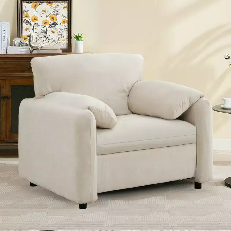 GDFStudio Caroline Modern 39 Chenille Upholstered Accent Chair