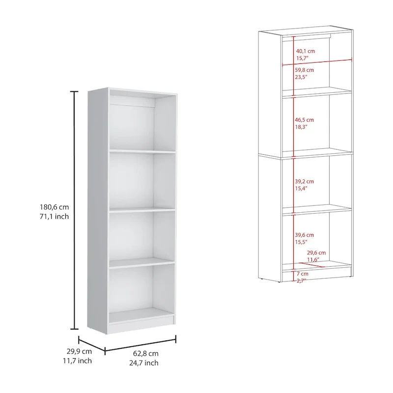 74 Wide 5-Shelf Option B Bookcase Set of 3