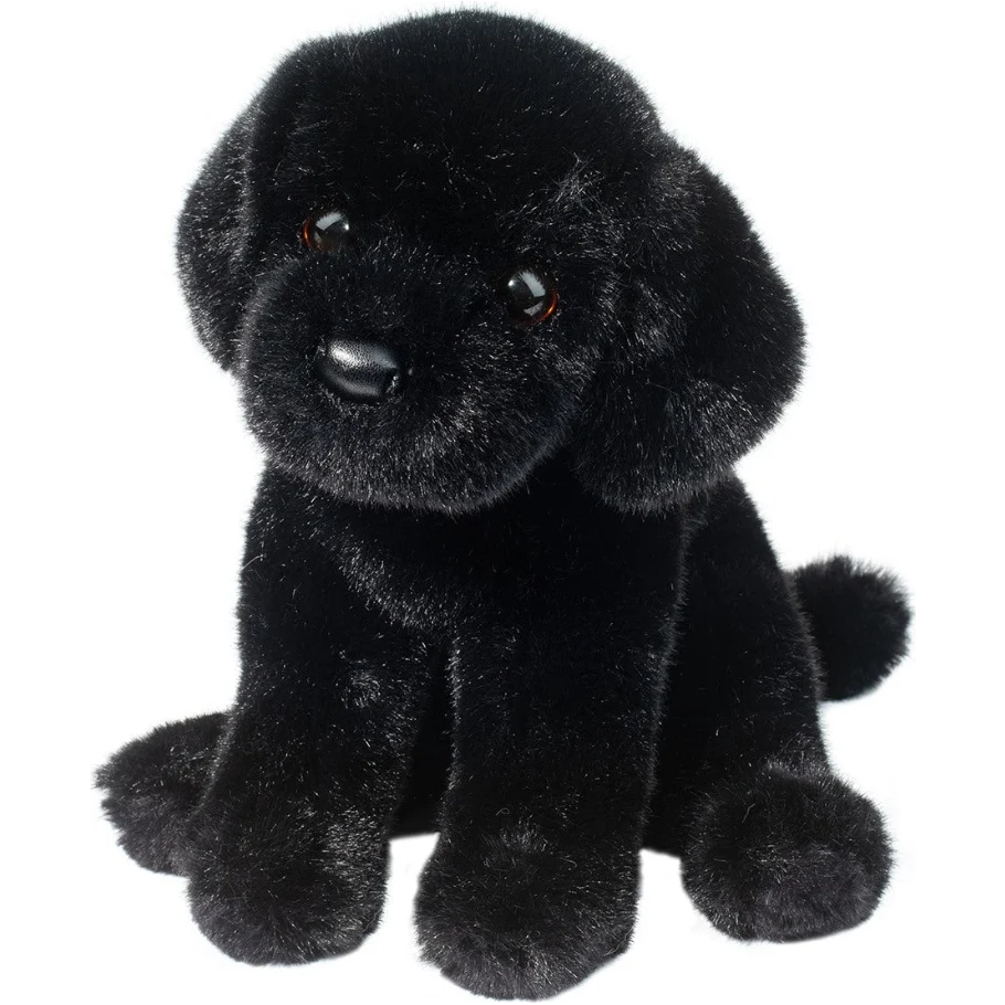 Black Lab Stuffed Animal Plush Dog Puppy Toy Sitting Pose