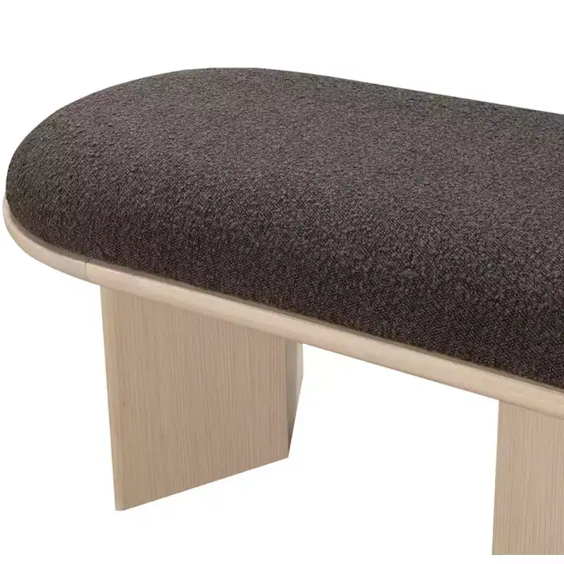 Meridian Furniture,Wilshire Boucle Fabric Bench