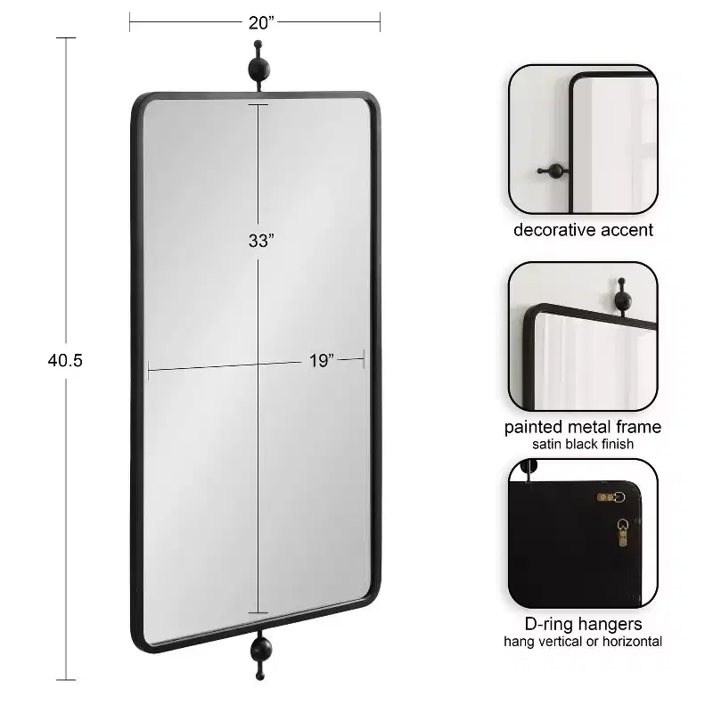 Kate and Laurel Kasota Metal Framed Mirror