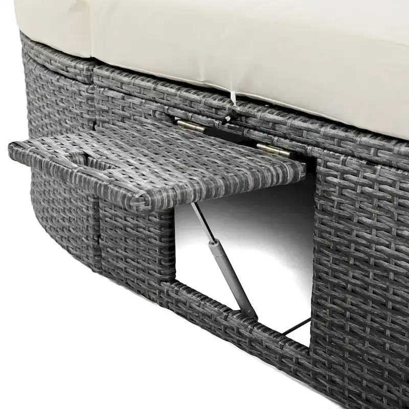 Patio 2-Person Daybed with Cushions and Pillows