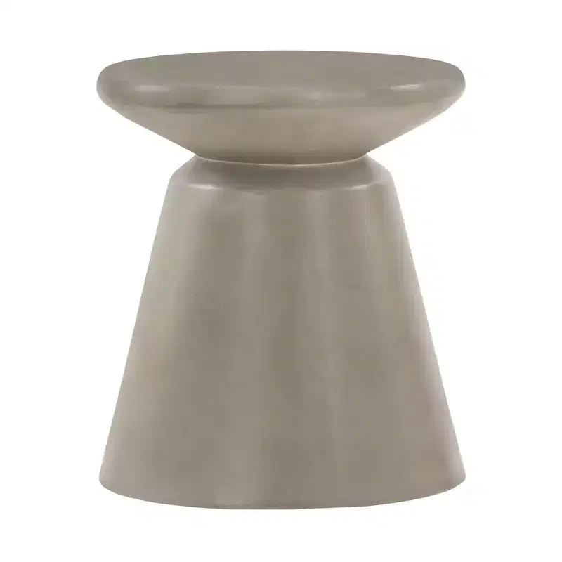 Umbre Concrete End Accent Stool Table Gray - Armen Living