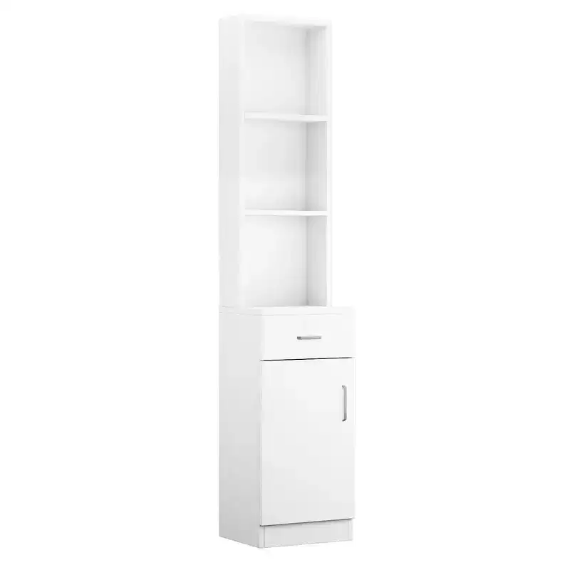 5 Compartments 1 Drawer 1 Door MDF Barber Cabinet