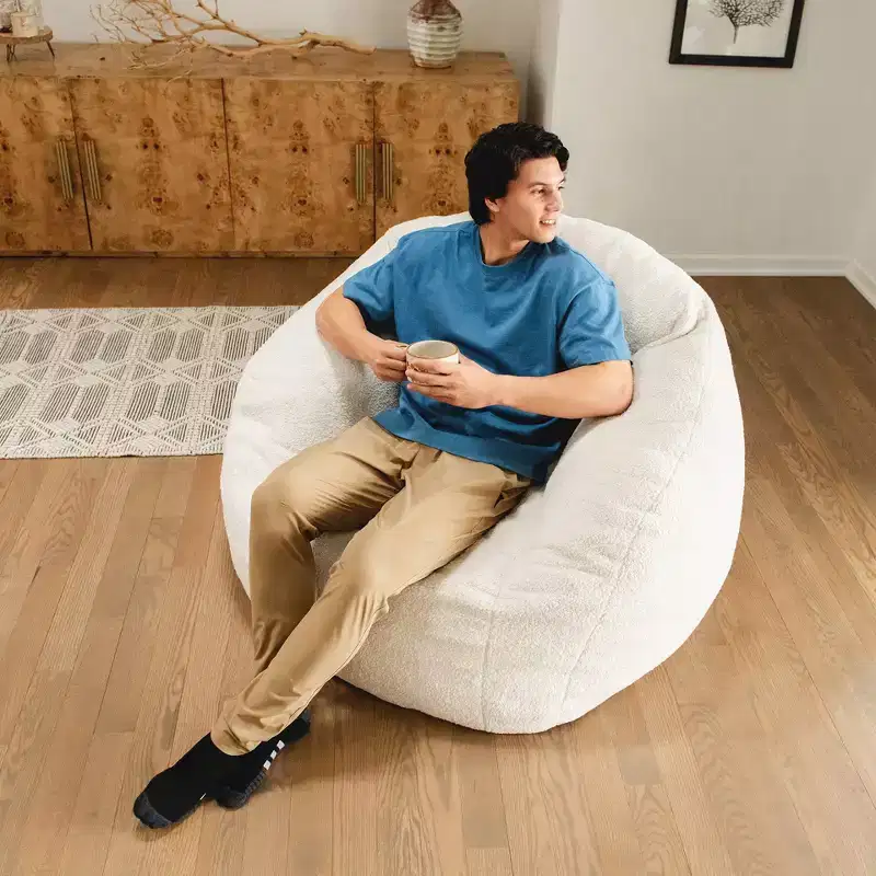 Foam-Filled Structured Bean Bag Chair