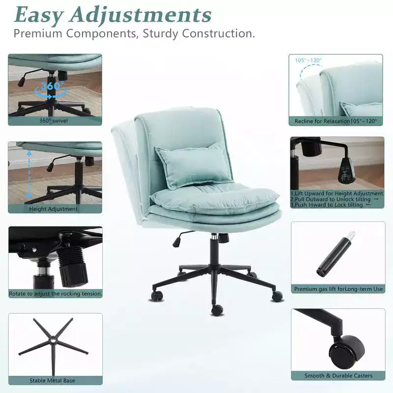 25.2 Inch Make Up Task Office Chair