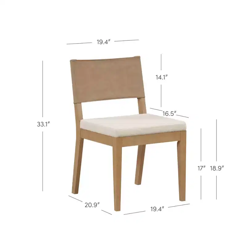 Nathan James Linus Dining Chair Brown Faux Leather