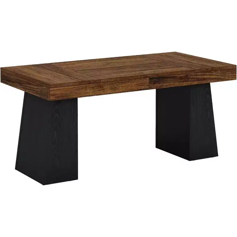 Lantine 55 Inches Home Office Executive Desk with Double Trapezoid Base