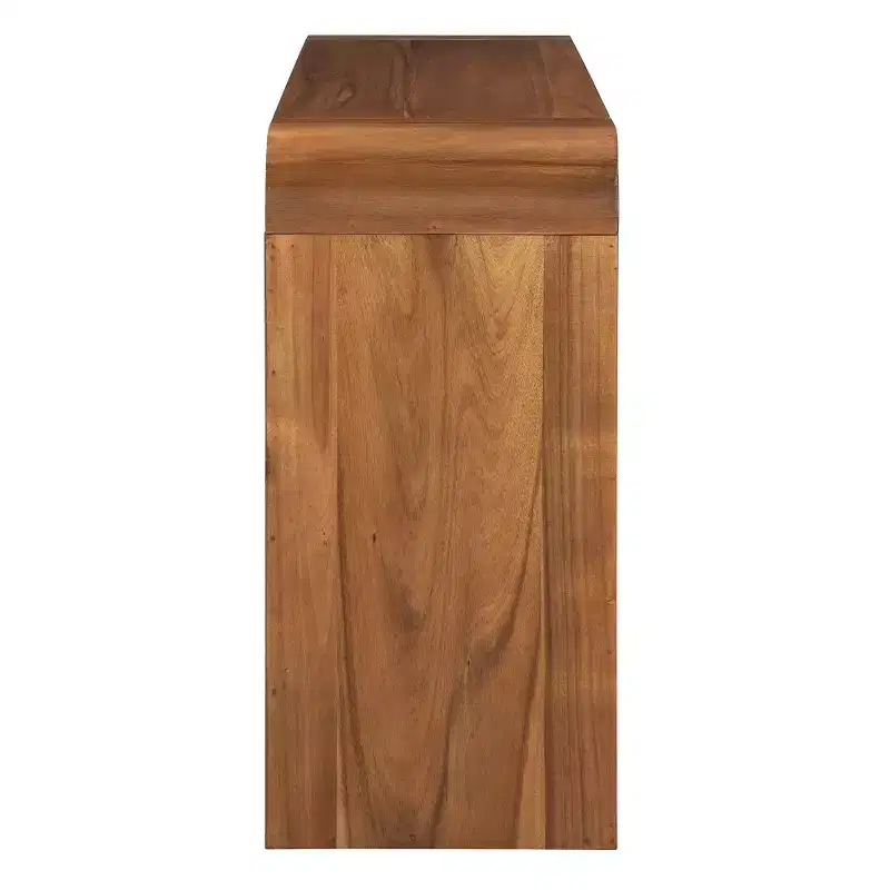 Whisen Rustic Console Table Entryway Table Side Table with Fluted Drawer Front