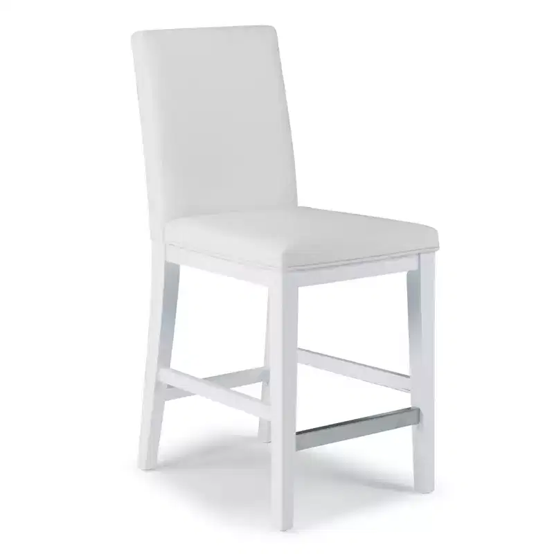 Linear Counter Height Barstool - White