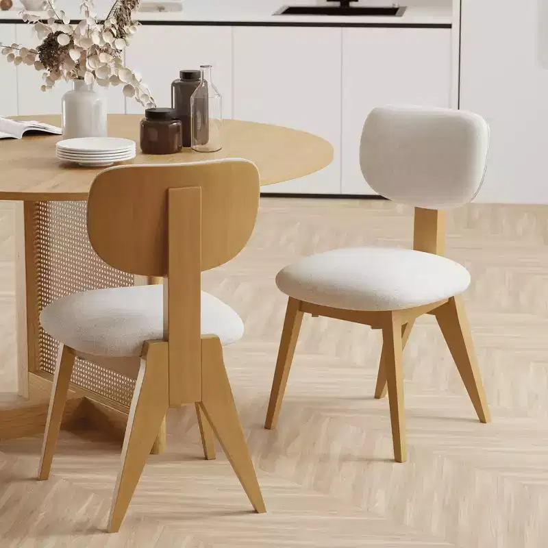 Dining Chairs with Natural Wood Leg for Home Dining Space