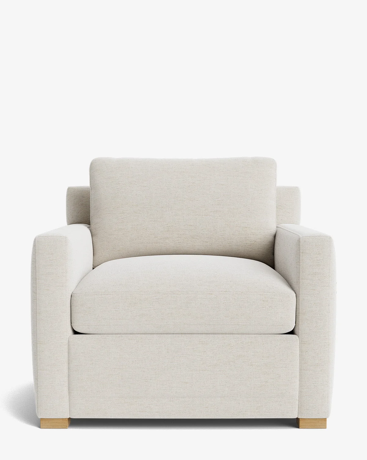 Modern Upholstered Lounge Chair with Deep Cushioning & Multiple Finishes for Living Room