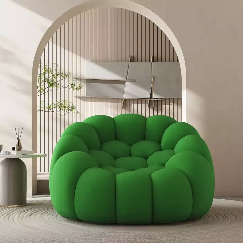 Modern Loveseat Bubble 2 Seater Upholstered Sofa Couch 3D Textile Mesh Fabric for Living Room