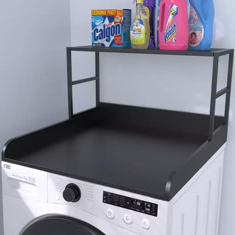 GDLF Washer Dryer Countertop Laundry Guard with Laundry Room Shelf for Single Washer/Dryer