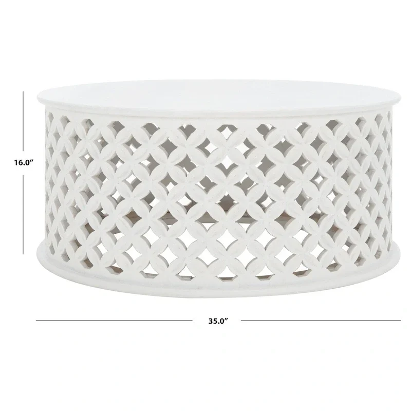 SAFAVIEH Antkea Round Coffee Table - 35 L x 35 D x 16 H - 35Wx35Dx16H