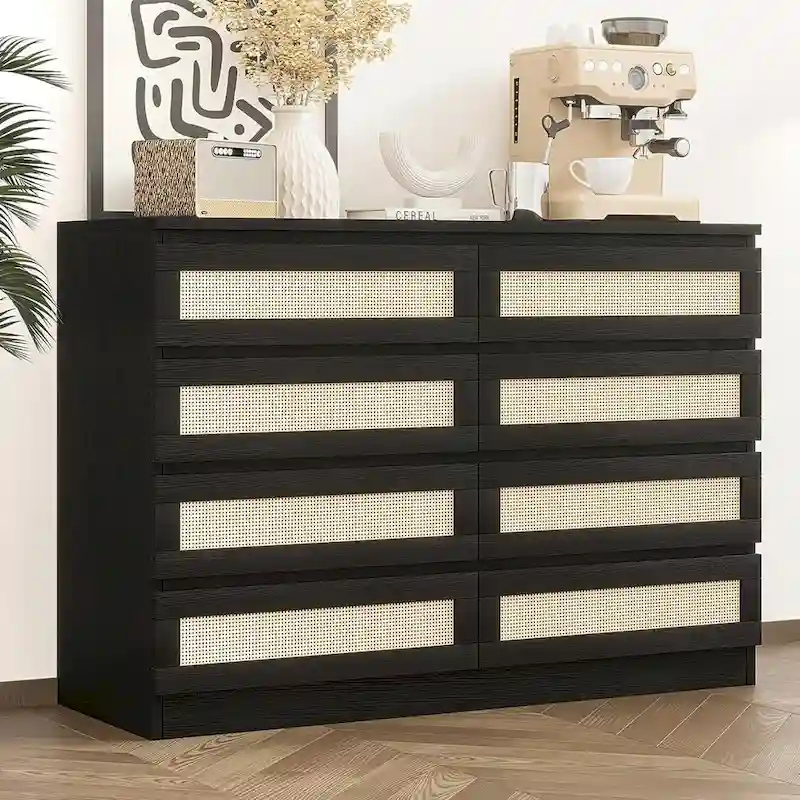 8 Drawer Double Dresser, Wooden Dresser Chest