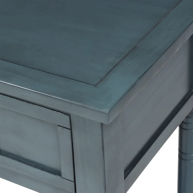 Modern Console Table with Two Drawers and Bottom Shelf