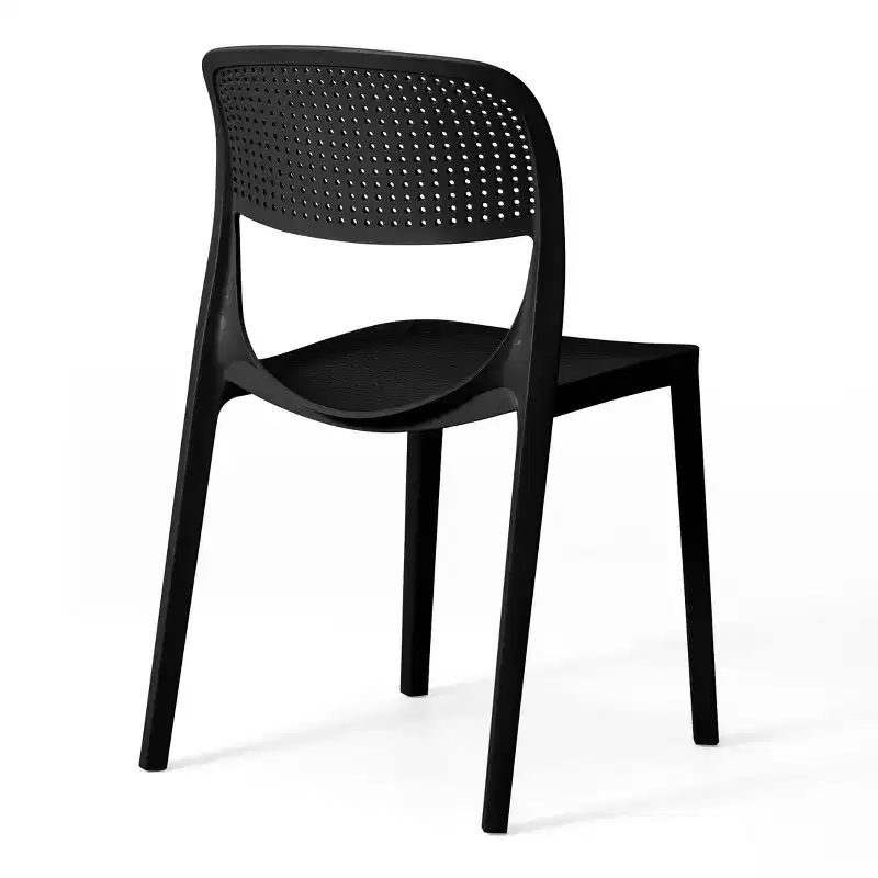 WestinTrends Playa Modern Stackable Plastic Resin Patio Dining Side Chair (Set of 2)