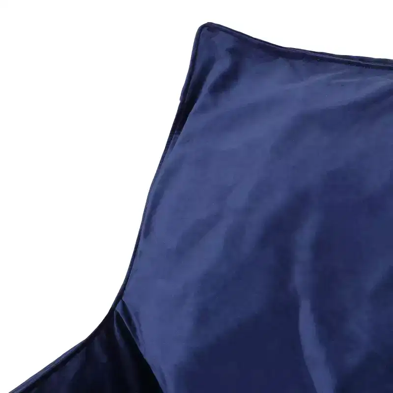 Loubar Modern Velveteen Armrests Bean Bag Chair Navy Blue - Christopher Knight Home