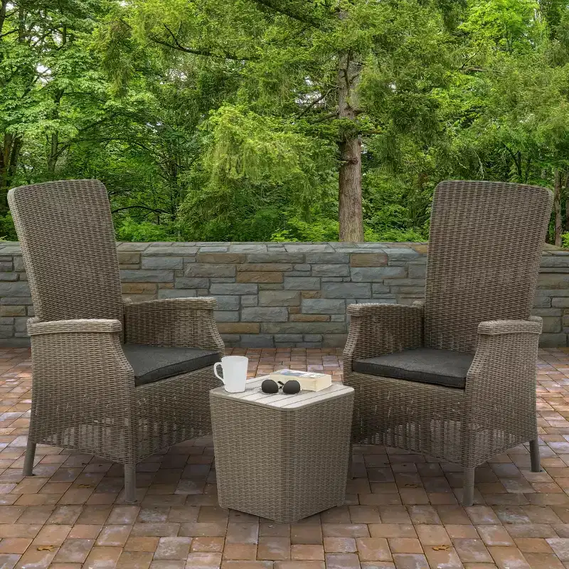 3pc Bracknell Collection All-Weather Chat Set - National Tree Company