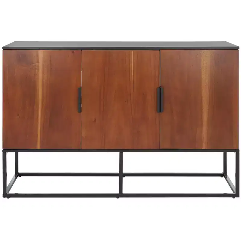 Vance 3 Door 2 Shelf Sideboard - MED5007 - Black/Brown - Safavieh