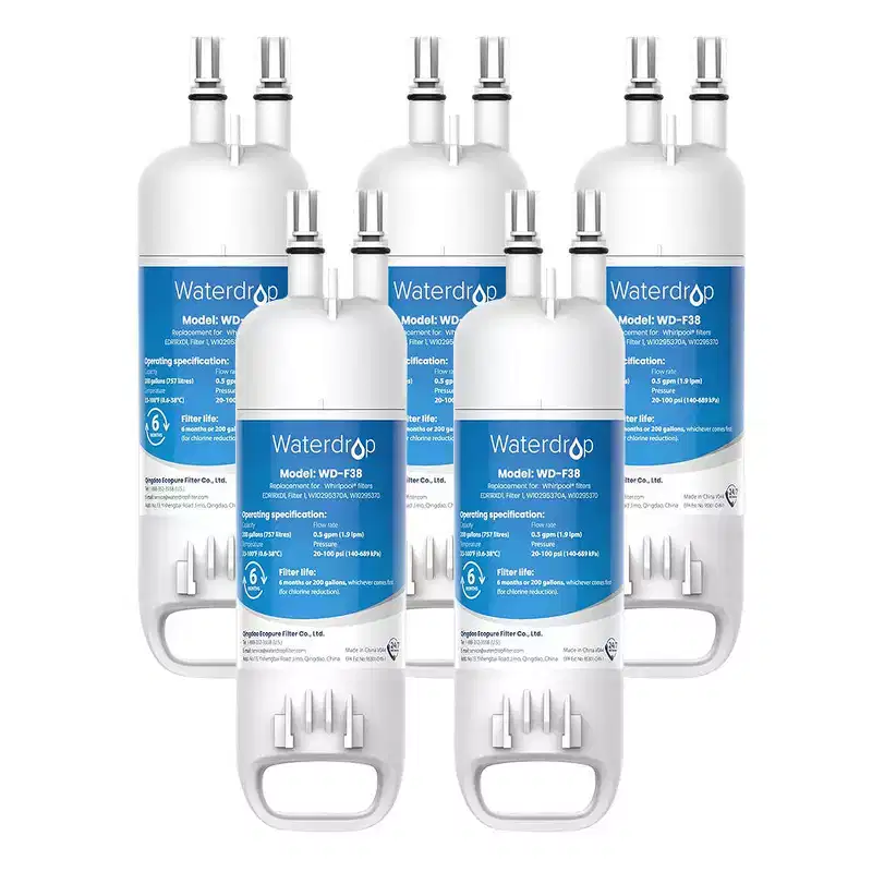Waterdrop  Refrigerator Water Filter Replacement for Everydrop  ,W10295370A, EDR1RXD1B, Kenmore 46-9081 , 5 Filters