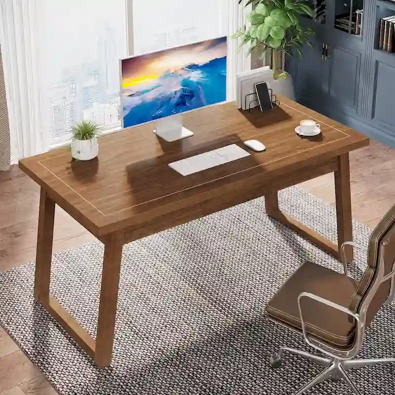 Mid-Century Modern Executive Desk with Drawer