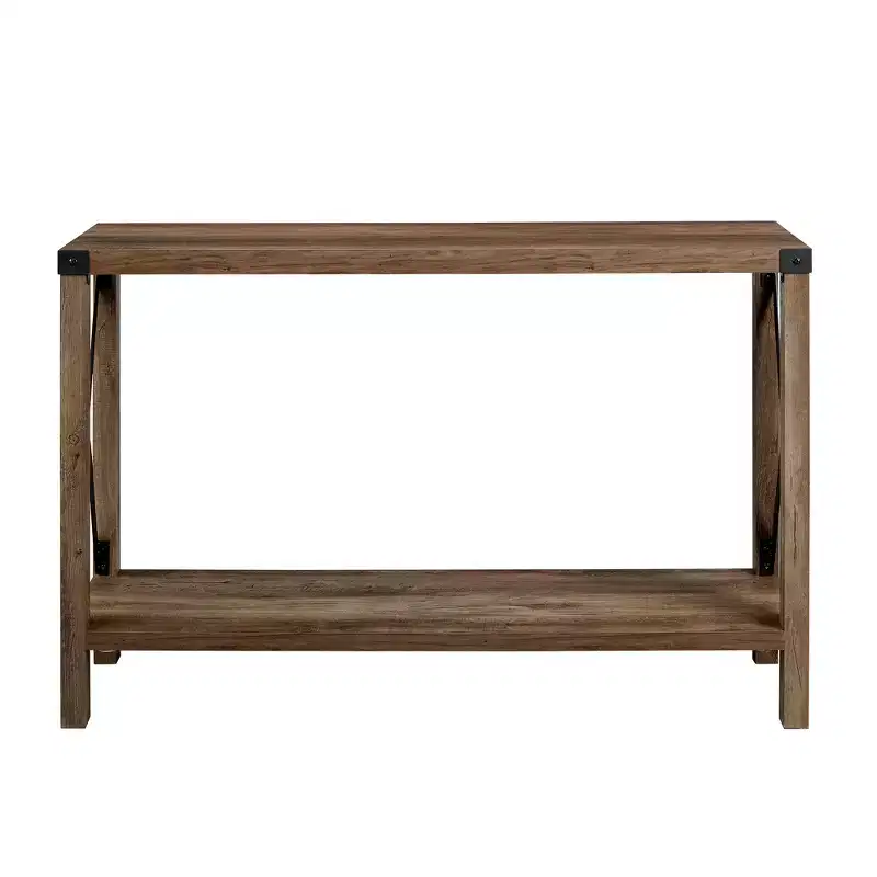 Sophie Rustic Industrial X Frame Entry Table - Saracina Home