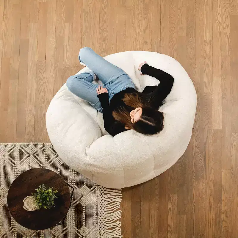 Foam-Filled Structured Bean Bag Chair