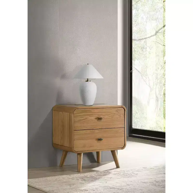 Coaster,Robyn 2-drawer Nightstand Bedside Table Light Ash