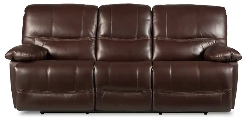 Genuine Leather Zero Gravity Power Reclining Sofa with USB Ports