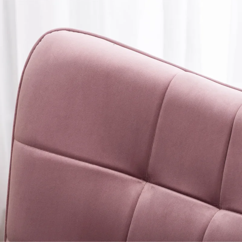 Carson Carrington Aasen Silky Velvet Tufted Accent Chair with Ottoman
