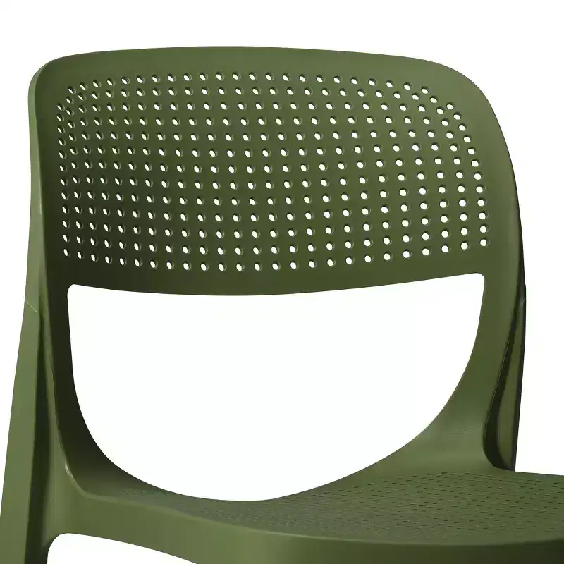 WestinTrends Playa Modern Stackable Plastic Resin Patio Dining Side Chair (Set of 2)
