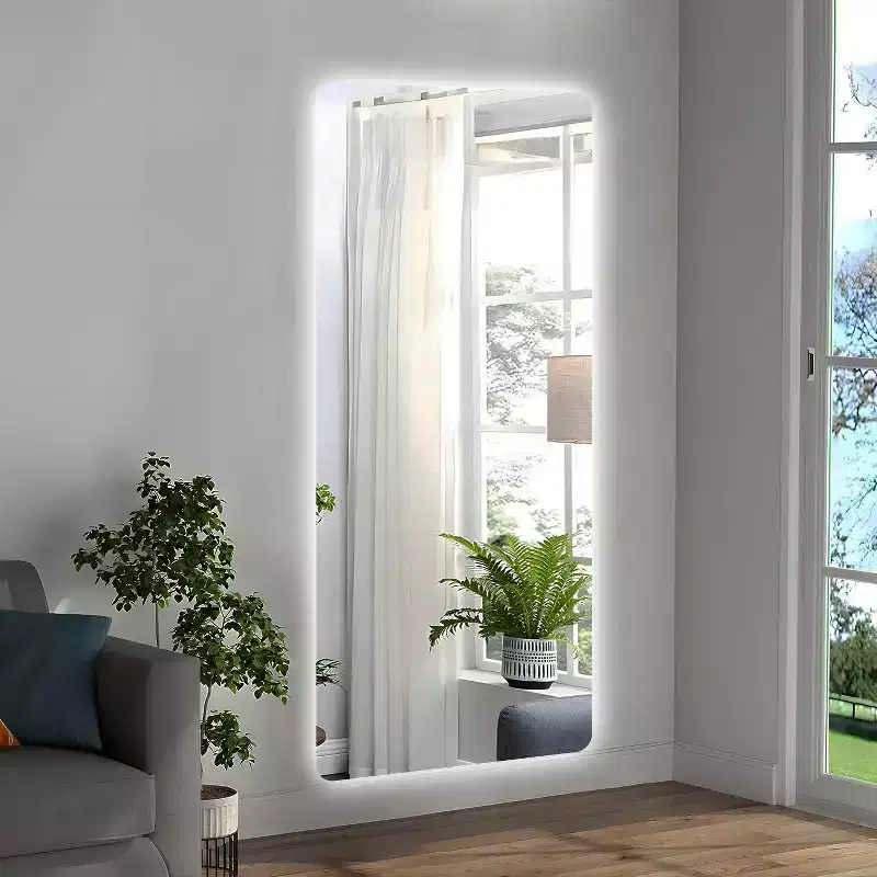 GDFStudio Kaia Modern 65H Rectangular Full Length Mirror with 3 Lighting Modes