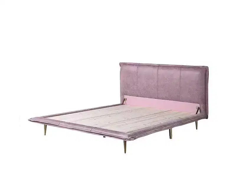Acme Furniture Metis Bed Pink Grain Leather