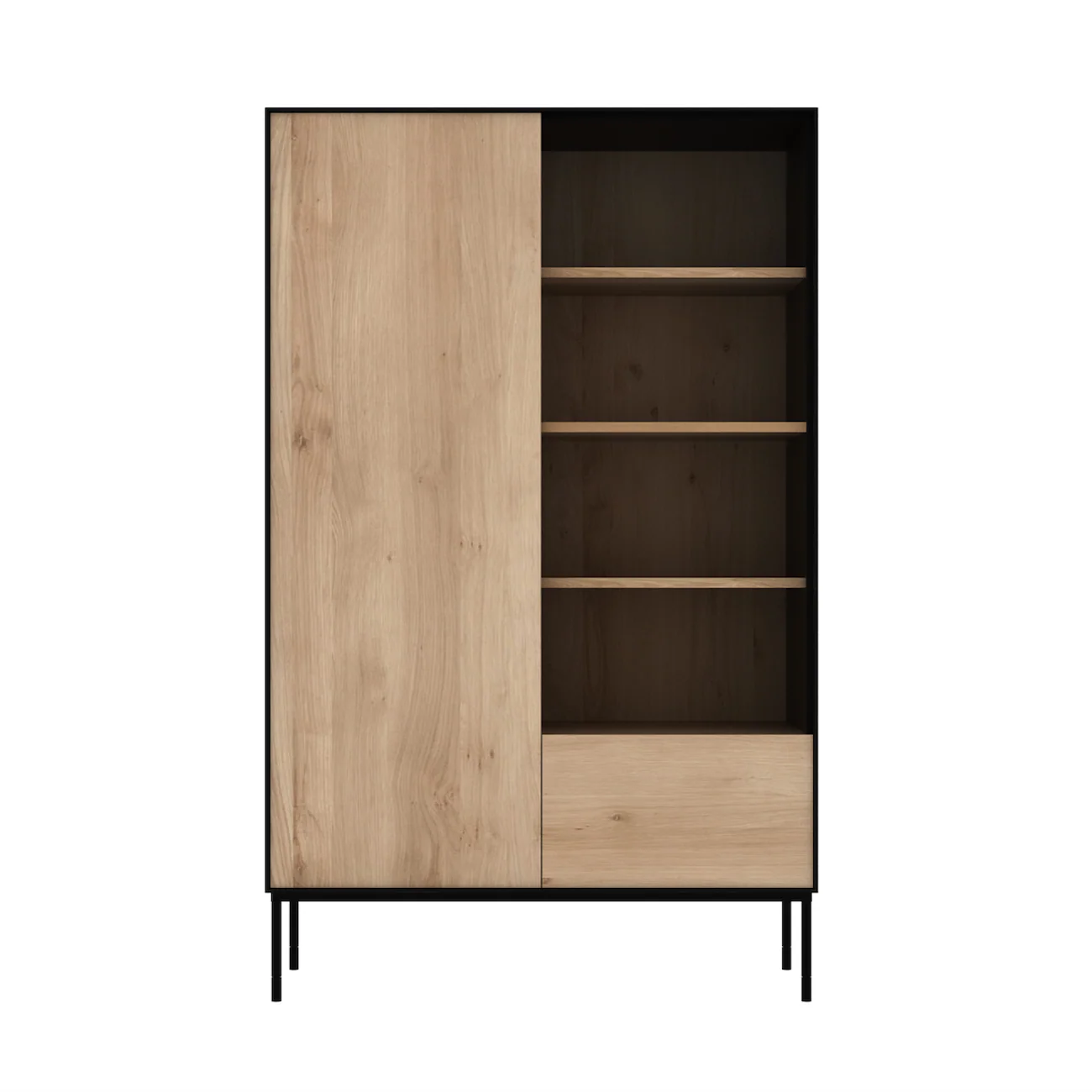 Oak Oak Storage Cabinet with Storage for Office