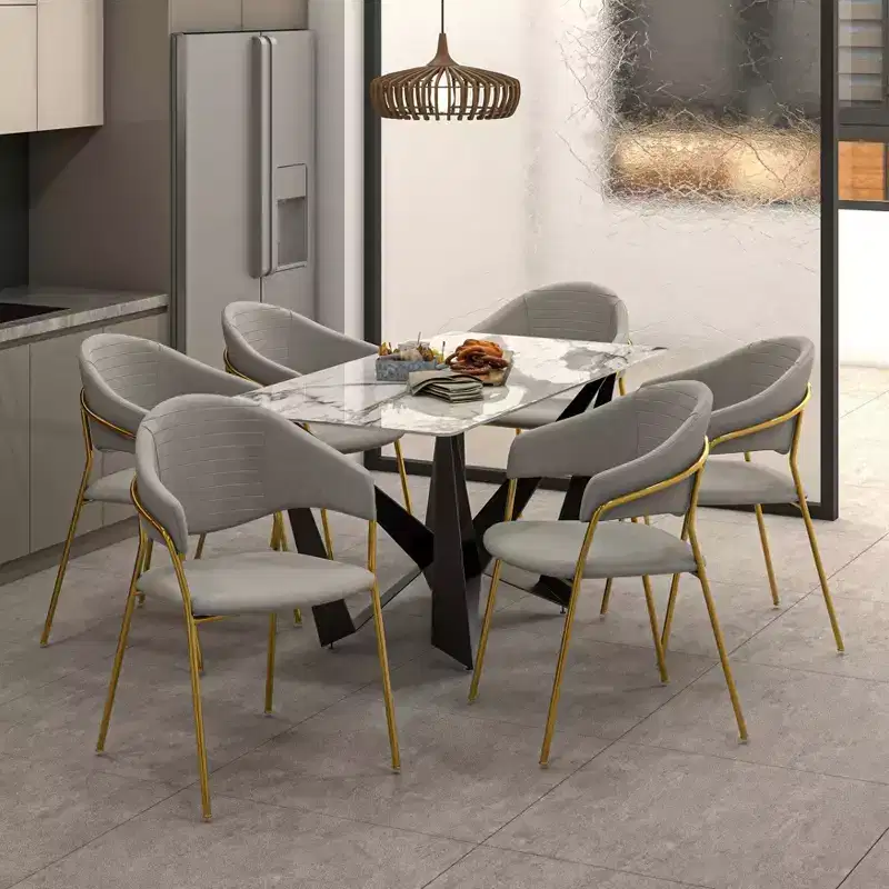 Upholstered Dining Chair Set of 2 Velvet Camelback Stainless Steel Legs 330 lbs