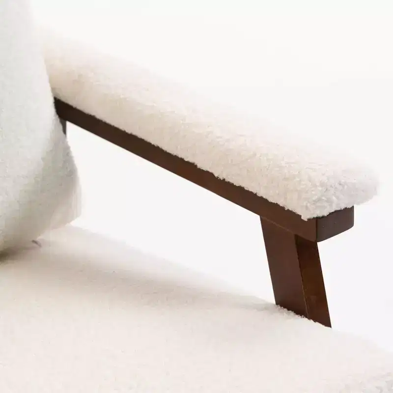 GDFStudio Ellowyn Mid Century Modern Wood Upholstered Accent Rocking Chair