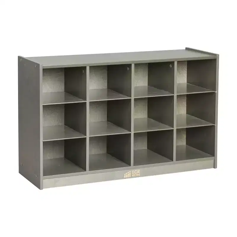 12-Cubby Mobile Tray Storage Cabinet, 3x4, Classroom Furniture