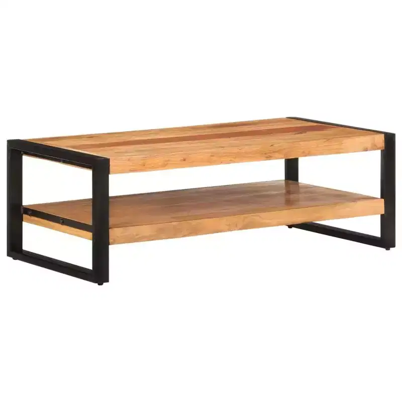 XL Coffee Table Mixed Solid reclaimed wood and powder-coated iron