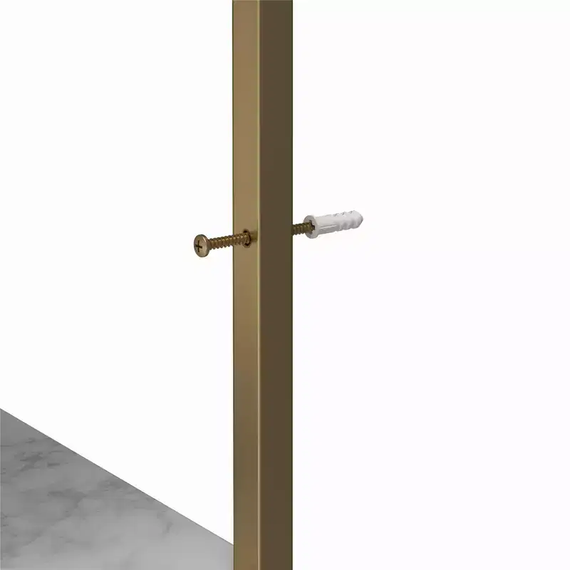 Gwyneth Closet - Vanity, White Faux Marble and Golden Bronze