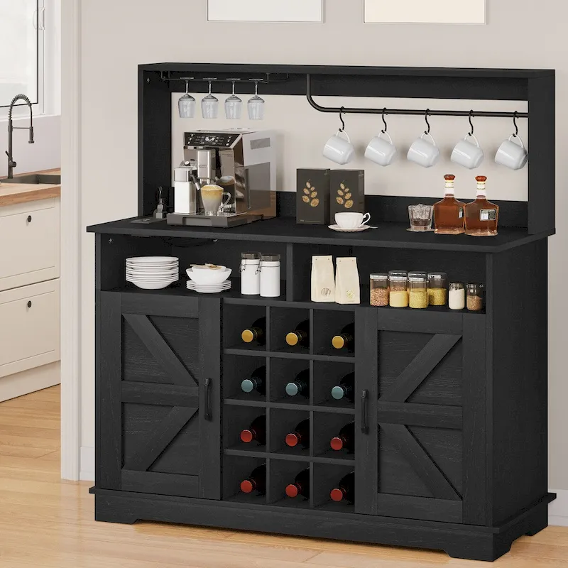 50 Farmhouse Coffee Bar Cabinet Wine Buffet Cabinet Kitchen Sideboard Buffet Cabinet